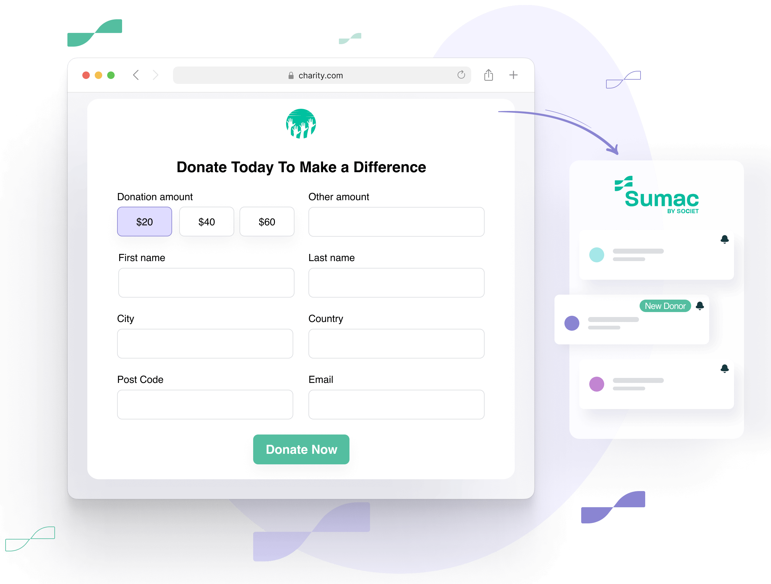 Donor Management Software Donation Webform