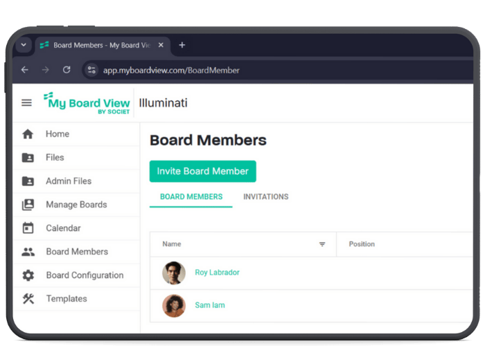Free board portal board members