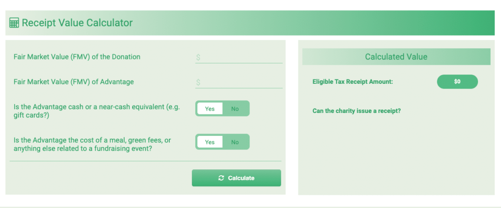 Screen Shot - Fundraising Calculator
