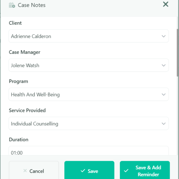 Case Note Examples - Case Note Software Counselling